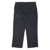 DICKIES Workwear Mens Trousers Black Loose Straight W38 L30