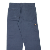 DICKIES Workwear Mens Trousers Blue Loose Straight W36 L32