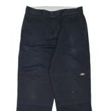DICKIES Workwear Mens Trousers Black Loose Straight W36 L32
