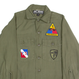 JAC VANEK Mens Plain Shirt Green Long Sleeve XS