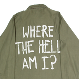 JAC VANEK Mens Plain Shirt Green Long Sleeve XS