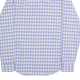 BANANA REPUBLIC Non-iron Slim Fit Mens Shirt Blue Check Long Sleeve S