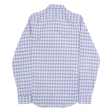 BANANA REPUBLIC Non-iron Slim Fit Mens Shirt Blue Check Long Sleeve S