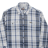 LEE Mens Shirt Grey Check Long Sleeve M