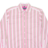 BODEN Mens Shirt Pink Striped Long Sleeve L