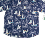 MICHAEL AUSTIN Mens Shirt Blue Crazy Pattern XL