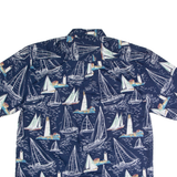 MICHAEL AUSTIN Mens Shirt Blue Crazy Pattern XL