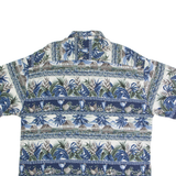 PIERRE CARDIN Mens Hawaiian Shirt Blue Floral XL