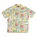 HANAUMA BAY Mens Hawaiian Shirt Yellow Floral XL