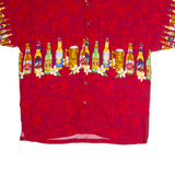 BIG DOGS Mens Shirt Red Crazy Pattern 2XL