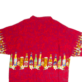 BIG DOGS Mens Shirt Red Crazy Pattern 2XL