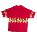 BIG DOGS Mens Shirt Red Crazy Pattern 2XL