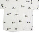 NAUTICA Mens Shirt White Crazy Pattern M