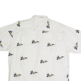NAUTICA Mens Shirt White Crazy Pattern M