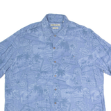 BATIK BAY Mens Shirt Blue Crazy Pattern XL
