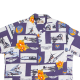 KALAHEO Mens Shirt Blue Floral L
