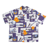 KALAHEO Mens Shirt Blue Floral L