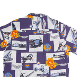 KALAHEO Mens Shirt Blue Floral L