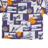 KALAHEO Mens Shirt Blue Floral L