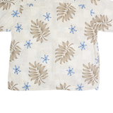 PURITAN Mens Hawaiian Shirt Beige Viscose Floral XL