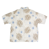 PURITAN Mens Hawaiian Shirt Beige Viscose Floral XL