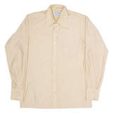 JOS A BANK Mens Plain Shirt Beige Nylon Long Sleeve M