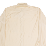 JOS A BANK Mens Plain Shirt Beige Nylon Long Sleeve M