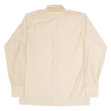 JOS A BANK Mens Plain Shirt Beige Nylon Long Sleeve M