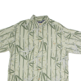 PURITAN Mens Shirt Green Viscose Floral L