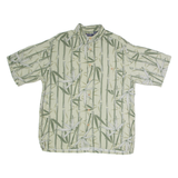 PURITAN Mens Shirt Green Viscose Floral L
