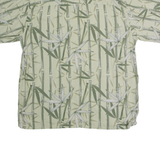 PURITAN Mens Shirt Green Viscose Floral L