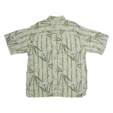 PURITAN Mens Shirt Green Viscose Floral L