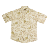 WOOLRICH Mens Hawaiian Shirt Beige Floral M