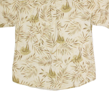 WOOLRICH Mens Hawaiian Shirt Beige Floral M