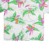 BAREFOOT IN PARADISE Mens Hawaiian Shirt White Floral L