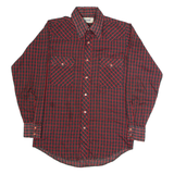 WRANGLER Mens Shirt Red 90s Check Long Sleeve S