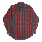 WRANGLER Mens Shirt Red 90s Check Long Sleeve S