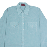 THE GREAT PLAINS Womens Shirt Green Check Long Sleeve M