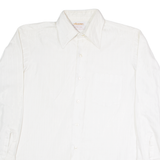 ARROW Mens Shirt White Striped Long Sleeve L