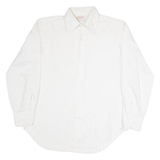 ARROW Mens Shirt White Striped Long Sleeve L
