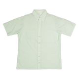 KINGS ROAD Mens Plain Shirt Green M