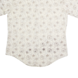 LORD CROMWELL Mens Shirt Beige Nylon Crazy Pattern XL