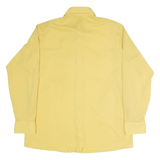 VANKIT SPLENDOR Mens Plain Shirt Yellow Long Sleeve XL