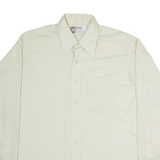 WARD Mens Plain Shirt Green Long Sleeve L