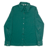 PAUL RODGERS Womens Plain Shirt Green Long Sleeve S