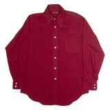 MCGREGOR Mens Plain Shirt Red Long Sleeve L