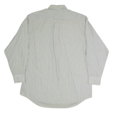 CHAPS RALPH LAUREN Mens Shirt Green Striped Long Sleeve XL