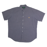 LAUREN RALPH LAUREN Mens Shirt Black Check XL