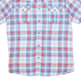 QUIKSILVER Mid Fit Mens Shirt Blue Check Long Sleeve L
