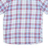 QUIKSILVER Mid Fit Mens Shirt Blue Check Long Sleeve L